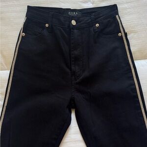 Akira Black Women’s Jeans with Bedazzled Sides